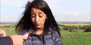 Karima Delli vient soutenir les militants anti-GDE à Nonant-Le-Pin