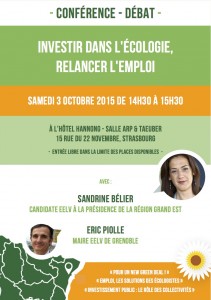 Réunion Publique "Investir dans l'écologie, relancer l'emploi" (03/10/2015 à Strasbourg)
