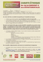 Charte éthique des candidatEs aux départementales 2015, signée par Marie LABECOT