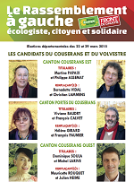 Le tract commun au Couserans et Volvestre des candidatEs du Rassemblement à gauche écologiste citoyen et solidaire