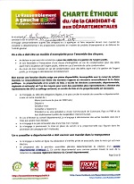 Charte éthique du candidat aux départementales 2015, signée par Philippe ASSEMAT