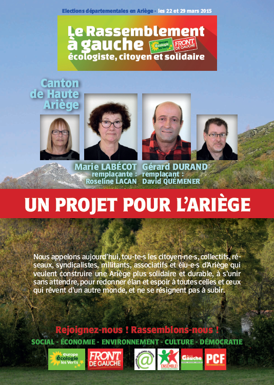 Télécharger le projet des candidatEs du rassemblement à gauche du canton de Haute-Ariège pour l'Ariège