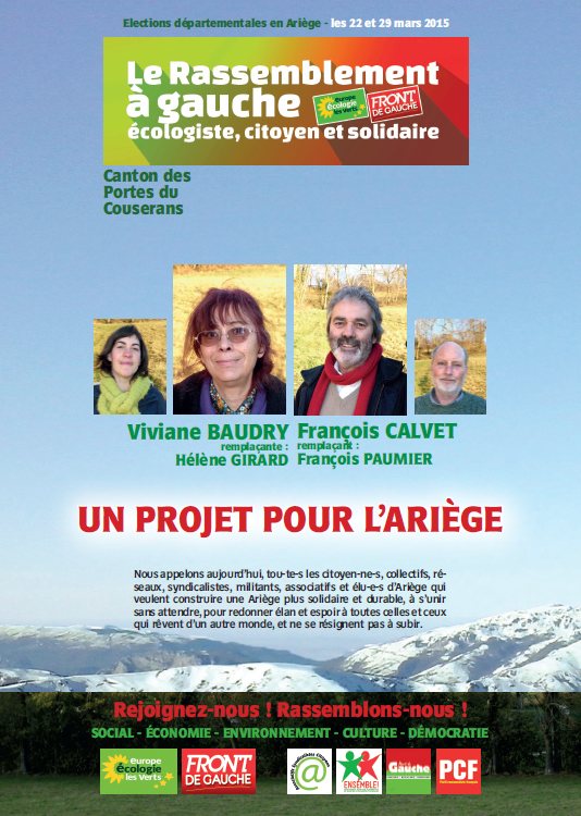 Téléchargez le projet du Rassemblement à gauche pour l'Ariège | Portes du Couserans
