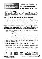 Charte éthique du candidat aux départementales 2015, signée par François CALVET