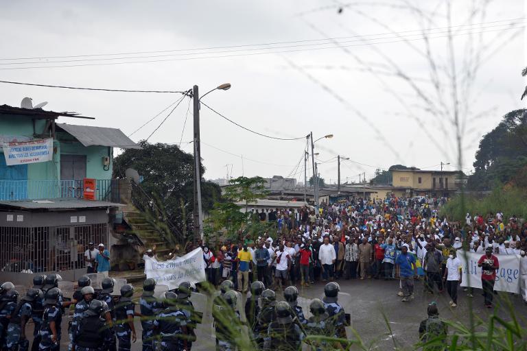 Manifestation réprimée à Libreville, 20 décembre 2014