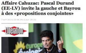 Pascal Durand affaire Cahuzac