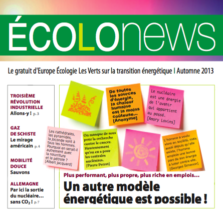 EcoloNews Un autre modèle énergétique est possible - EELV