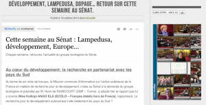 Développement, Lampedusa, dopage… Retour sur cette semaine au Sénat.