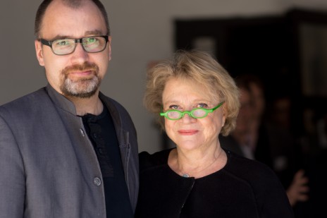 Eva Joly avec Tom Sverre Tomren, le premier candidat sur la liste des Verts du comté du Hordaland (Monica Løvdahl)