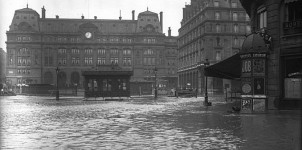Crue de la Seine de 1910 gare Saint-Lazare