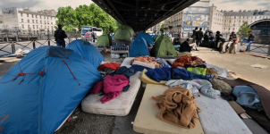 Campement de migrants à La Chapelle70