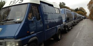 Cars de police à Notre Dame des Landes le vendredi 23 novembre
