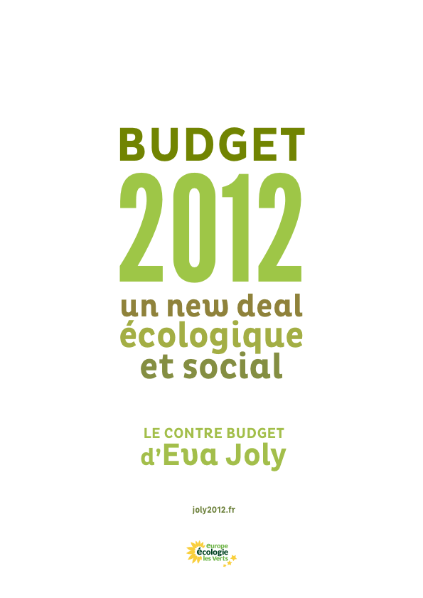 couverture document Budget 2012 d'Eva Joly