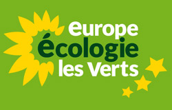 logo de Europe Écologie les Verts sur fond vert