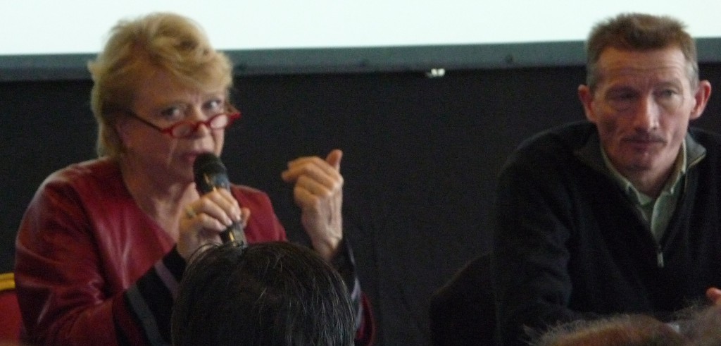 A Toulouse, lors de la 10ème rencontre de la FEVE, Eva Joly et Jean François Caron, le président de la Fédération des Elus Verts et Ecologistes