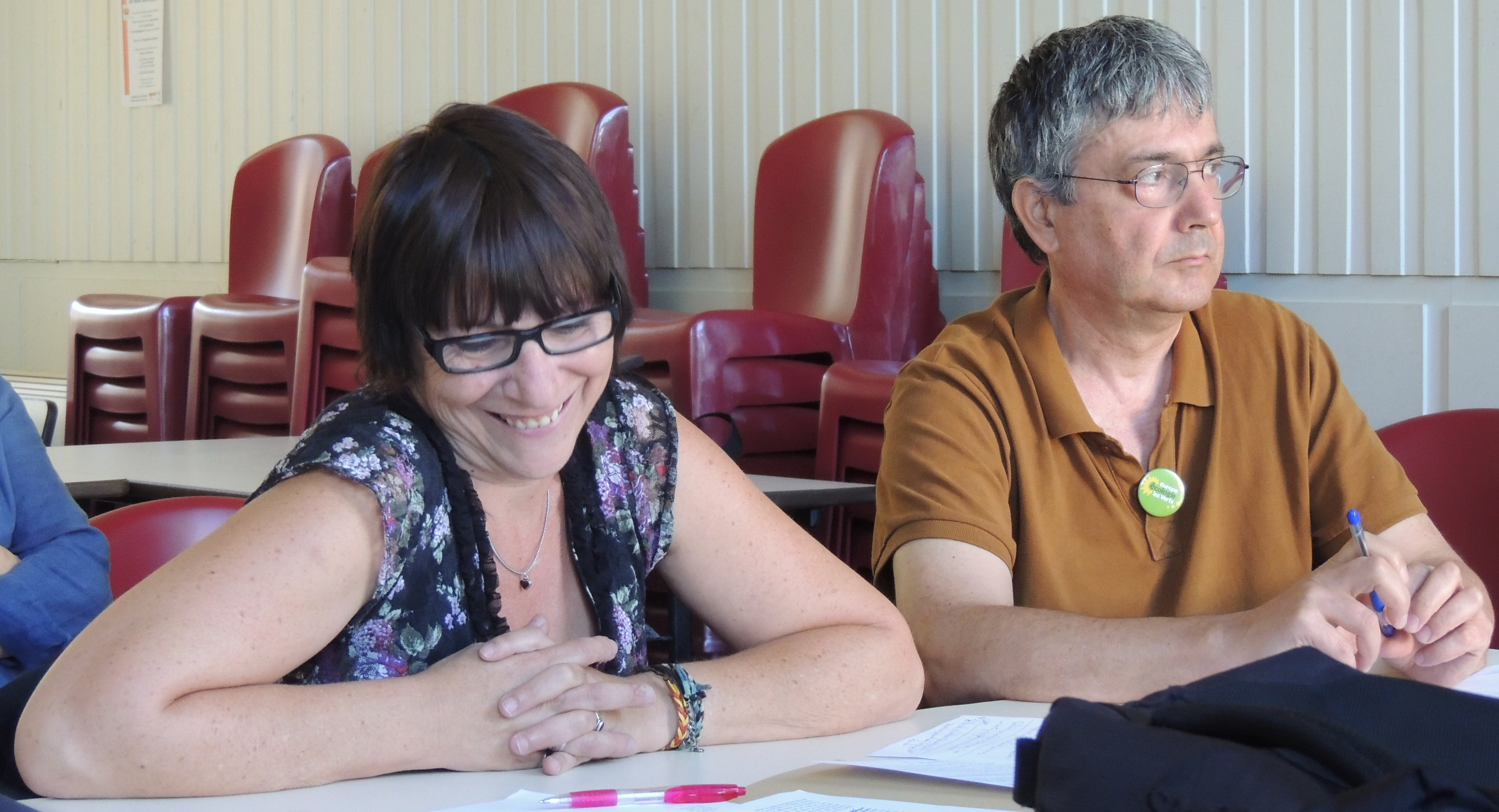 Florence Cortès et Antoine Avilez à la coonférence de presse du 12/09/2014 pour les Sénatoriales