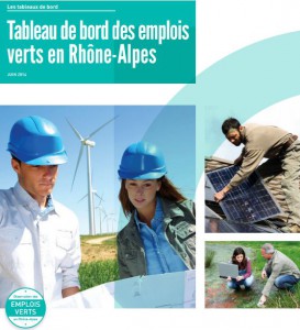 tableau de bord emplois verts en Rhone-Alpes