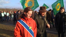 Janvier 2009, manifestation contre le circuit F1 à Flins