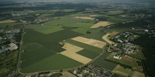 Vue aérienne du plateau de Saclay.
