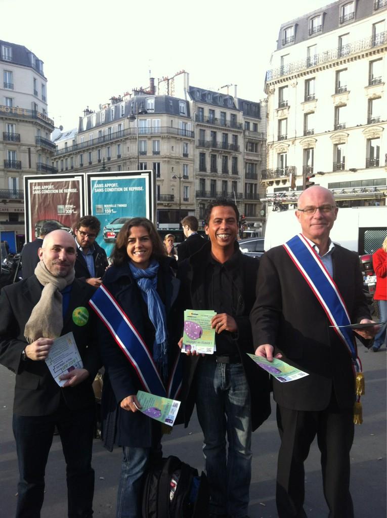 vague verte à St Lazare, avec Pierre Serne, Sophie Renard, Mounir Satouri et Bastien François