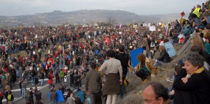 26 février, Villeneuve-de-Berg, plus de 15 000 manifestants. - photo Olivier Sébart