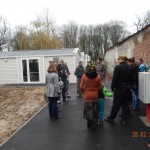 photo JF Bonhomme : 28 février 2014 : Avec l'installation de mobil-homes le "village" du parc Engrand entre dans le dispositif des "villages d'insertion"