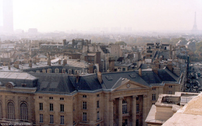 Le ciel pollué de Paris depuis le Panthéon. (Photo: Aly Abbara)