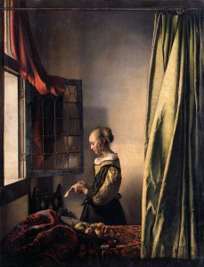 Jan_Vermeer_van_Delft la liseuse a la fenêtre