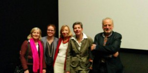 De gauche à droite : Elisabeth Verry, Ariane James-Sarazin, Martine Poulain, Corinne Bouchoux, Alain Jacobzone.