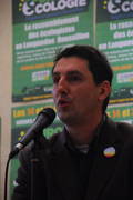 Silvain Pastor, conseiller régional Vert et porte-parole Europe Ecologie Languedoc Roussillon, lors de la Convention Régionale de l'écologie